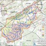 Map of Cooks Creek in Upper Bucks County, PA