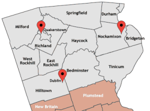 Upper Bucks County PA Map
