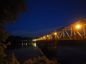 Tinicum PA Frendchtown Bridge on Summer Evening